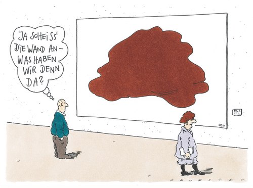 Cartoon: wand (medium) by Andreas Prüstel tagged museum,malerei,bildendekunst,kunstbetrachtung,museum,malerei,bildendekunst,kunstbetrachtung,kunst,malen,maler,künstler,verständnis