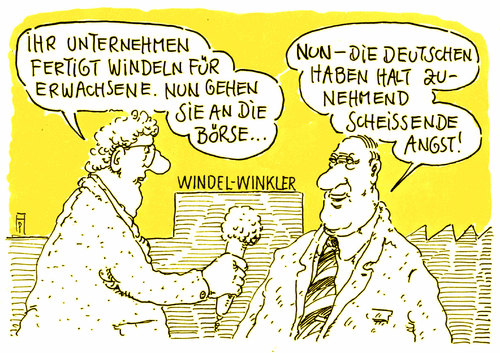 Cartoon: windeln (medium) by Andreas Prüstel tagged flüchtlinge,zuwanderung,besorgte,bürger,ängste,windeln,windelherstellung,börse,windelhersteller,cartoon,karikatur,andreas,pruestel,flüchtlinge,zuwanderung,besorgte,bürger,ängste,windeln,windelherstellung,börse,windelhersteller,cartoon,karikatur,andreas,pruestel