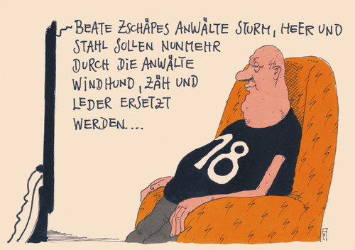 Cartoon: zschäpes anwälte (medium) by Andreas Prüstel tagged beate,zschäpe,nsu,prozess,anwälte,neonazis,rechtsradikal,terror,cartoon,karikatur,abdreas,pruestel,beate,zschäpe,nsu,prozess,anwälte,neonazis,rechtsradikal,terror,cartoon,karikatur,abdreas,pruestel