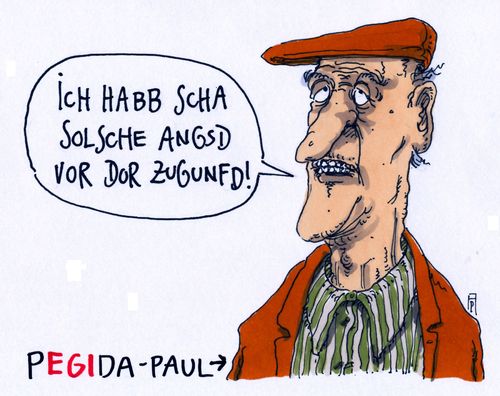 Cartoon: zukunftsangst (medium) by Andreas Prüstel tagged pegida,dresden,zukunft,zukunftsangst,sorgen,paul,cartoon,karikatur,andreas,pruestel,pegida,dresden,zukunft,zukunftsangst,sorgen,paul,cartoon,karikatur,andreas,pruestel