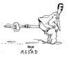 Cartoon: a s s a d (small) by Andreas Prüstel tagged assad diktator syrien mörder arschloch