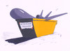 Cartoon: euro hawk (small) by Andreas Prüstel tagged drohne,eurohawk,bundeswehr,untersuchungsausschuß,cartoon,karikatur,andreas,pruestel