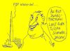 Cartoon: fdp wieder da (small) by Andreas Prüstel tagged hamburgwahl,fdp,frauenschenkal,zwergparteien,katja,suding,cartoon,karikatur,andreas,pruestel