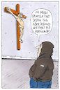 Cartoon: fehlender glaube (small) by Andreas Prüstel tagged glaube,jesus,kruzifix,nageln,cartoon,karikatur,andreas,pruestel