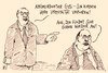 Cartoon: gregor gysi (small) by Andreas Prüstel tagged gregor,gysilinksfraktionschef,ermittlungsverfahren,abgeordnetenimmunität,karikatur,cartoon