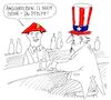 Cartoon: großmächtig (small) by Andreas Prüstel tagged handelskonflikt,china,usa,cartoon,karikatur,andreas,pruestel