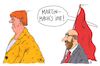 Cartoon: herausforderung (small) by Andreas Prüstel tagged spd,groko,cdu,csu,merkel,martin,schulz,cartoon,karikatur,andreas,pruestel