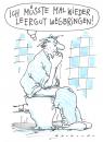 Cartoon: leer (small) by Andreas Prüstel tagged notdurft,leergut