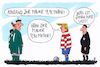 Cartoon: mauern (small) by Andreas Prüstel tagged usa trump mexiko grenzmauer fußball freistoß mauerbildung abstand cartoon karikatur andreas pruestel