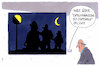 Cartoon: nachtzug (small) by Andreas Prüstel tagged jamaika,sondierungsgespräche,flüchtlingspolitik,familiennachzug,cdu,csu,fdp,grüne,cartoon,karikatur,andreas,pruestel