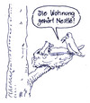 Cartoon: nestle (small) by Andreas Prüstel tagged nestle,multi,multinational,logo,vögel,nest,wohnung,mieter,cartoon,karikatur,andreas,pruestel