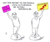 Cartoon: polarisierung (small) by Andreas Prüstel tagged flüchtlinge,flüchtlingszuwanderung,willkommenskultur,fremdenfeindlichkeit,fremdenhass,bevölkerung,cartoon,karikatur,andreas,pruestel