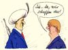 Cartoon: schaffen (small) by Andreas Prüstel tagged merkel,erdogan,flüchtlingskrise,grenzsicherungen,eu,europa,deutschland,türkei,cartoon,karikatur