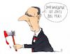 Cartoon: schlachter (small) by Andreas Prüstel tagged syrienkrieg,assad,russland,putin,bombenangriffe,zivilbevölkerung,cartoon,karikatur,andreas,pruestel
