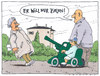 Cartoon: übungsmanöver (small) by Andreas Prüstel tagged spielzeughaubitze,kriegsspielzeug,vater,sohn