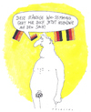 Cartoon: wm (small) by Andreas Prüstel tagged fußballweltmeisterschaft patriotismus fähnchen fahnen