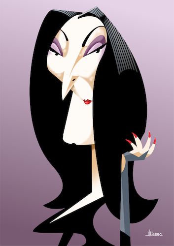 Cartoon: Anjelica Huston (medium) by Ulisses-araujo tagged anjelica,huston