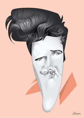 Cartoon: Elvis Presley (medium) by Ulisses-araujo tagged elvis,presley