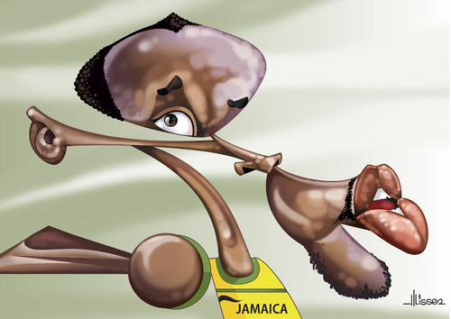 Cartoon: Usain Bolt (medium) by Ulisses-araujo tagged usain,bolt,caricature