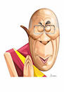 Cartoon: Dalai Lama (small) by Ulisses-araujo tagged dali,lama