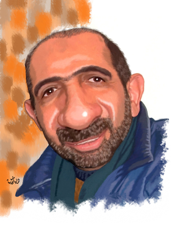Cartoon: Kifah  Al-reefy (medium) by handren khoshnaw tagged handren,khoshnaw,kifah,mahmood,alreefy,iraq,cartoonist