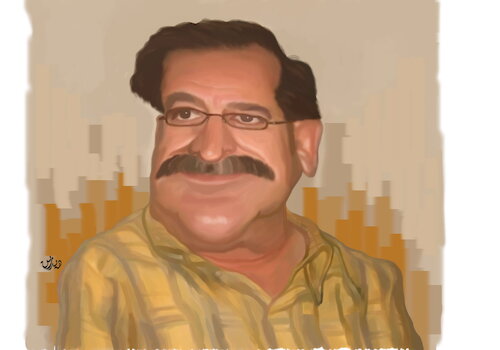 Cartoon: Moayed Niema (medium) by handren khoshnaw tagged handren,khoshnaw