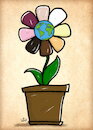 Cartoon: flower of diversifying the world (small) by handren khoshnaw tagged handrne khoshnaw flower world diversity difference