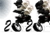 Cartoon: year 2020 cartoon (small) by handren khoshnaw tagged 2020,cartoon,new,year,handren,khoshnaw,smoke,environment,pollution