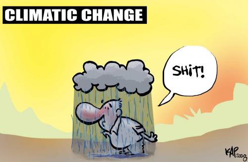 Cartoon: climatic change (medium) by kap tagged climatic,change,global,warming,ecology,nature,weather