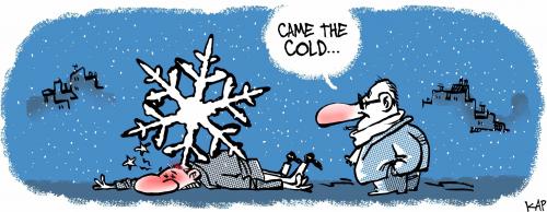 Cartoon: winter... (medium) by kap tagged cold,snow,kap,white,winter,jahreszeit,wetter,klima,kälte,kalt,frost,schnee,schneeflocke,eis,temperaturen,temperatur,natur,erfrieren