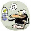 Cartoon: Mobile phone (small) by kap tagged mobile phone old kap bird sing