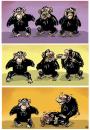 Cartoon: Three little monkeys (small) by kap tagged kap,monkey