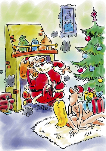 Cartoon: Weihnachten (medium) by astaltoons tagged weihnachten,weihnachtsmann,liebespaar,sex,weihnachtsbaum,geschenke,erwischt
