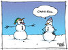 Cartoon: Cannibal (small) by JohnBellArt tagged snowman,snowflake,cannibal,tongue,eat