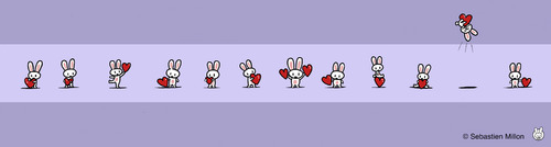 Cartoon: Little Bunnies Love You (medium) by sebreg tagged bunnies,rabbit,cute,silly,fun