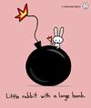 Cartoon: Little Rabbit with a Large Bomb (small) by sebreg tagged rabbit,bomb