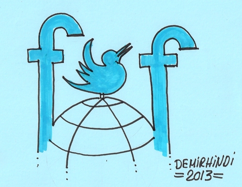Cartoon: internet (medium) by demirhindi tagged karikatür,internet