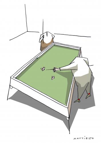 Cartoon: Billard (medium) by Mattiello tagged männer,macht,spiele,spielsucht,billard,mattiello,spielsalon,männer,mann,billard,spielen,unterhaltung,kommunikation,freizeit,macht,machtspiel,konkurrenz,konkurrent,wahl,wahlen,wahlkampf,wettbewerb,wettkampf,parteiführung,partei,parteien,köpfe,kopf,power