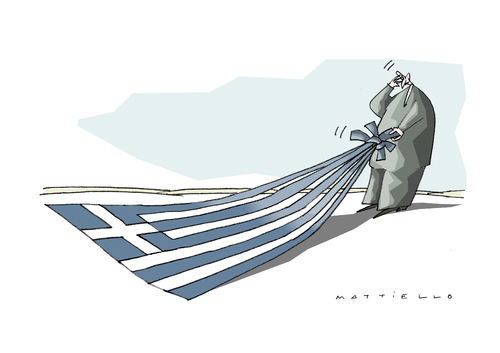 Cartoon: Knoten (medium) by Mattiello tagged griechenland,euro,eurozone,griechenland,euro,eurozone