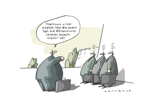 Cartoon: Mahnung (medium) by Mattiello tagged osama,bin,laden,wirtschaft,börse,osama bin laden,wirtschaft,börse,osama,bin,laden