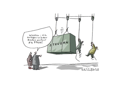 Cartoon: Steuersenkung (medium) by Mattiello tagged wahlversprechen,realitätsverlust,steuersenkung,steuersenkung,realitätsverlust,wahlversprechen,wahl,wahlen,steuer