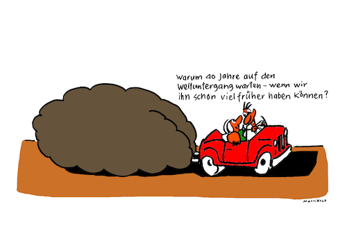Cartoon: Weltuntergang (medium) by Mattiello tagged umwelt,natur,menschheit,menschen,luftverschmutzung,umwelt,natur,menschheit,menschen,luftverschmutzung