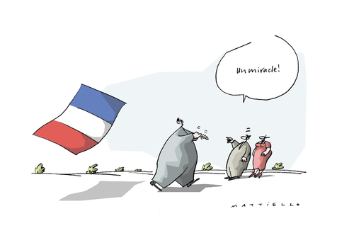 Cartoon: Wunder (medium) by Mattiello tagged hollande,wahlen,frankreich,frankreich,wahlen,hollande