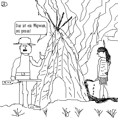 Cartoon: Schlechte Reime mit Karl May (medium) by Edzard von Keitz tagged winnetou,old,shatterhand,wigwam,karl,may,brennen,wilder,westen