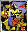 Cartoon: evening in the ghost room (small) by yalisanda tagged ghost room fear terror yellow girl furniture comics cartoon