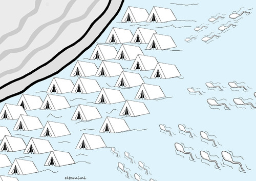 Cartoon: Refugees (medium) by Mohamad Altamimi tagged refugees,syria,war,un