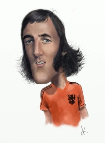 Cartoon: Johan Neeskens (medium) by Danny Kohn tagged oranje