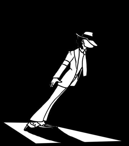 Cartoon: Smooth criminal (medium) by vanolmen tagged michael,jackson,moonwalker