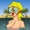 Cartoon: blond woman 1 (small) by FredCoince tagged blond,girl,humor