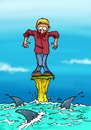 Cartoon: Help ! (small) by FredCoince tagged shark,help,humor